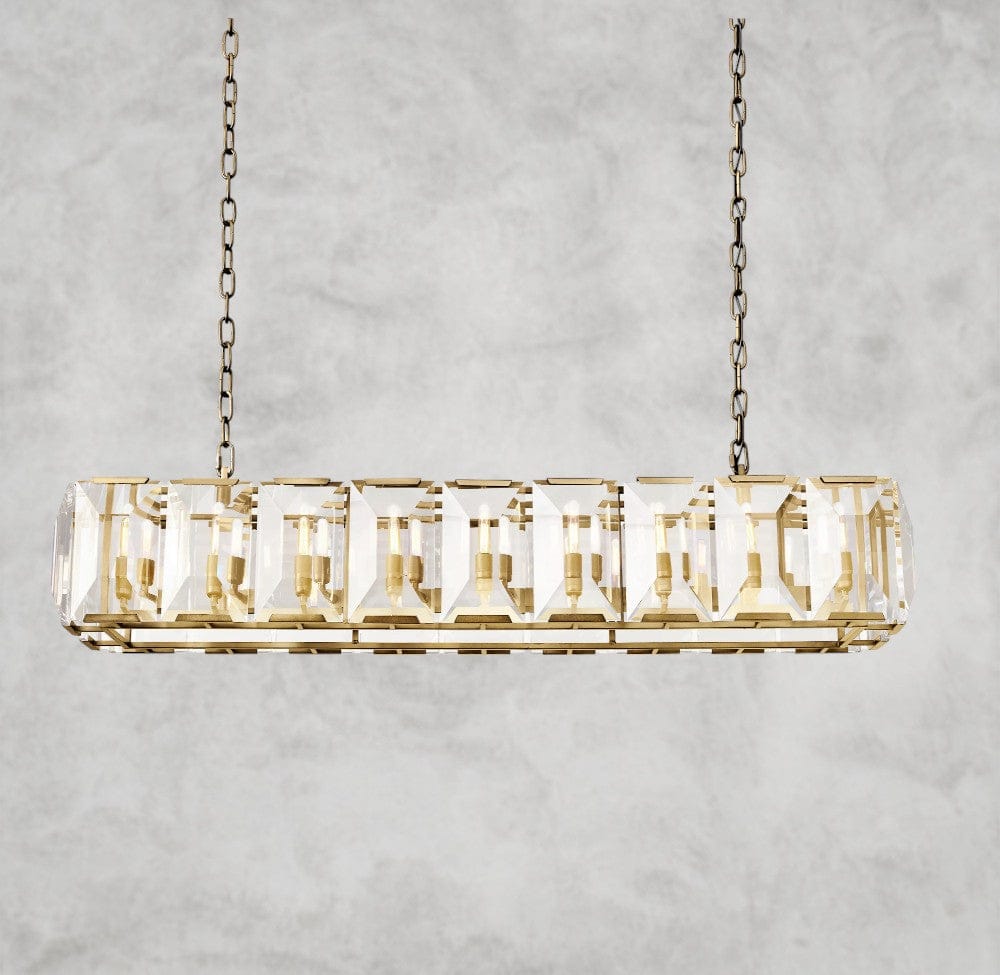 Harloow Crystal Rectangular Chandelier 42", 54", 62", 74"