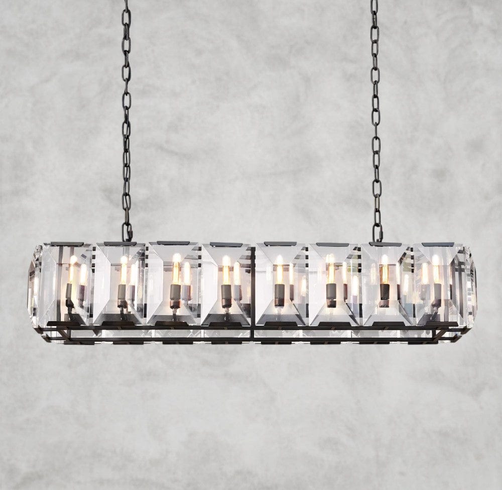 Harloow Crystal Rectangular Chandelier 42", 54", 62", 74"