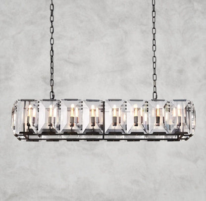 Harloow Crystal Rectangular Chandelier 42", 54", 62", 74"