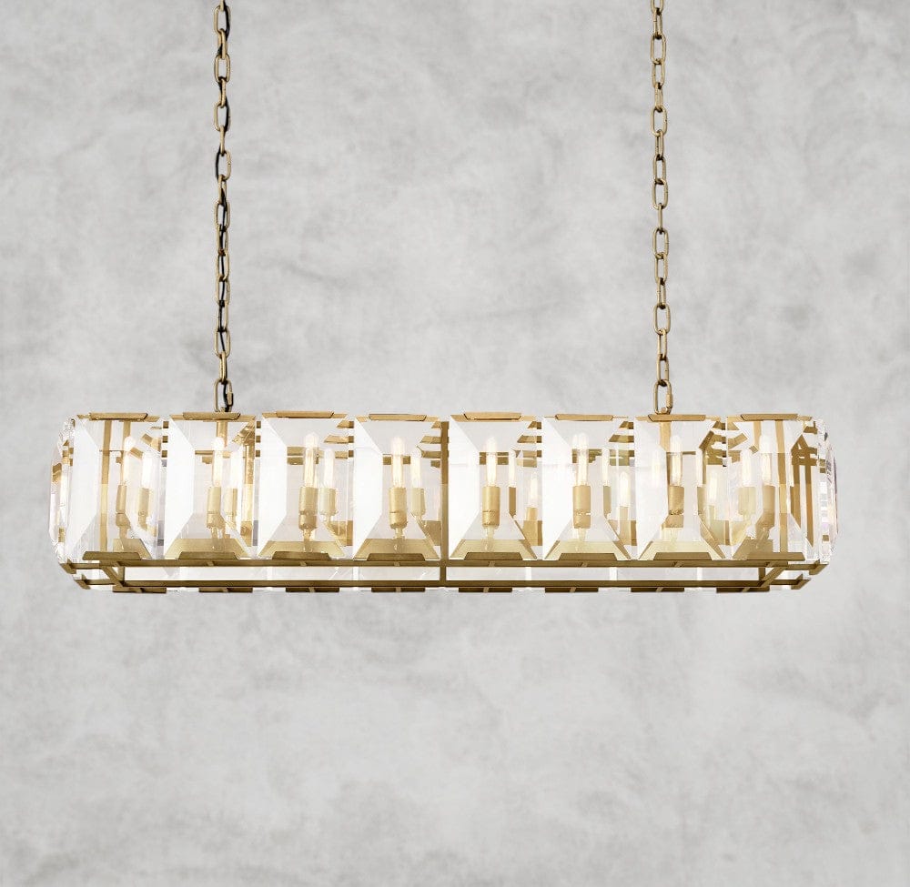 Harloow Crystal Rectangular Chandelier 42", 54", 62", 74"
