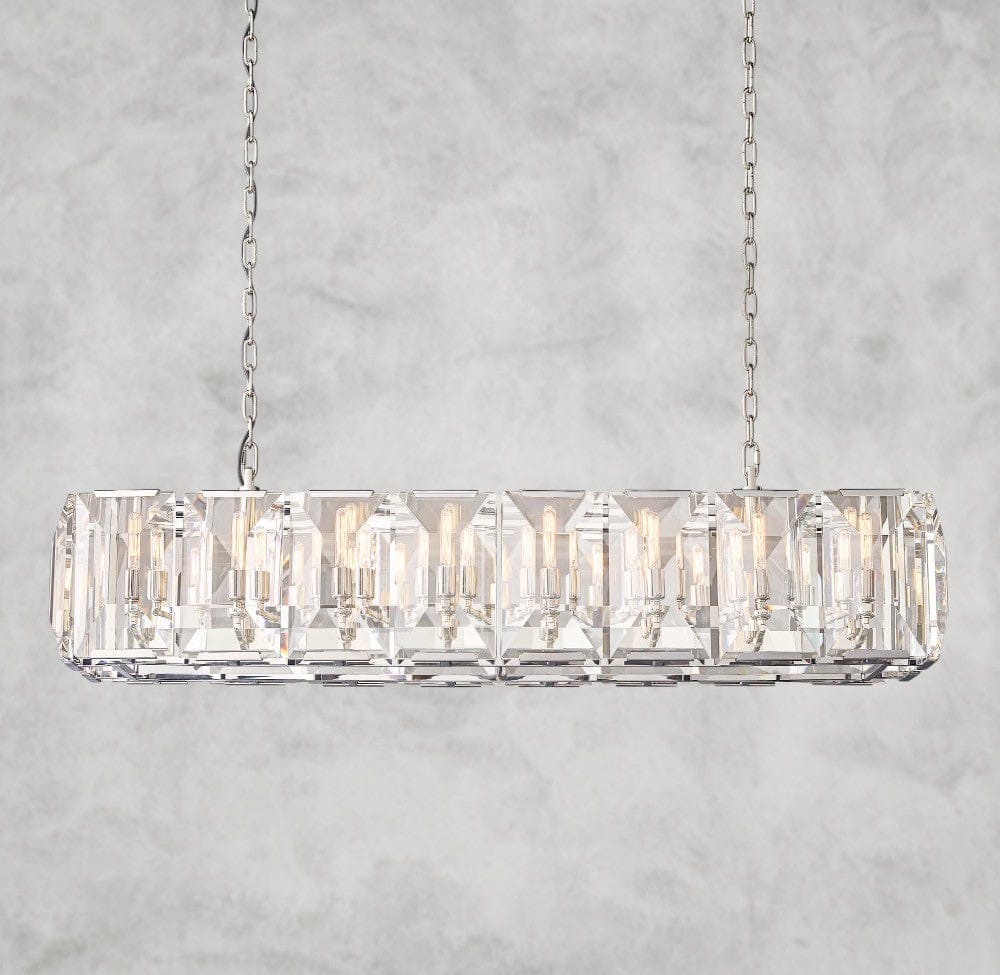 Harloow Crystal Rectangular Chandelier 42", 54", 62", 74"