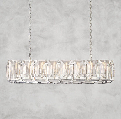 Harloow Crystal Rectangular Chandelier 42", 54", 62", 74"
