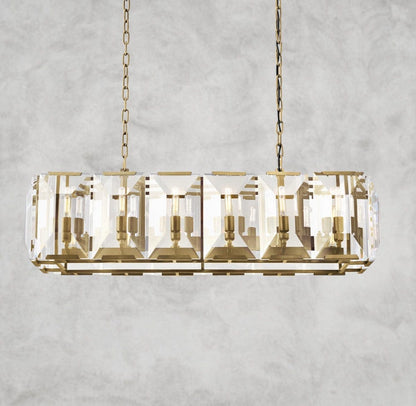 Harloow Crystal Rectangular Chandelier 42", 54", 62", 74"