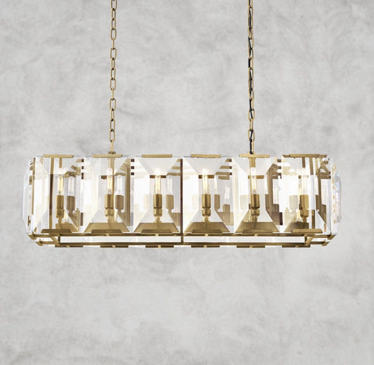 Harloow Crystal Rectangular Chandelier 42", 54", 62", 74"