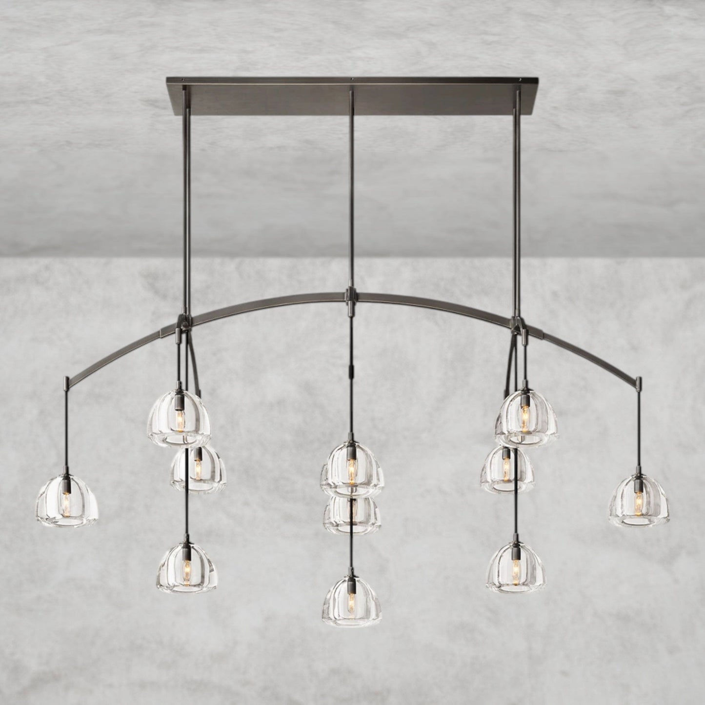 Hemissphere Linear Chandelier 54" 72"