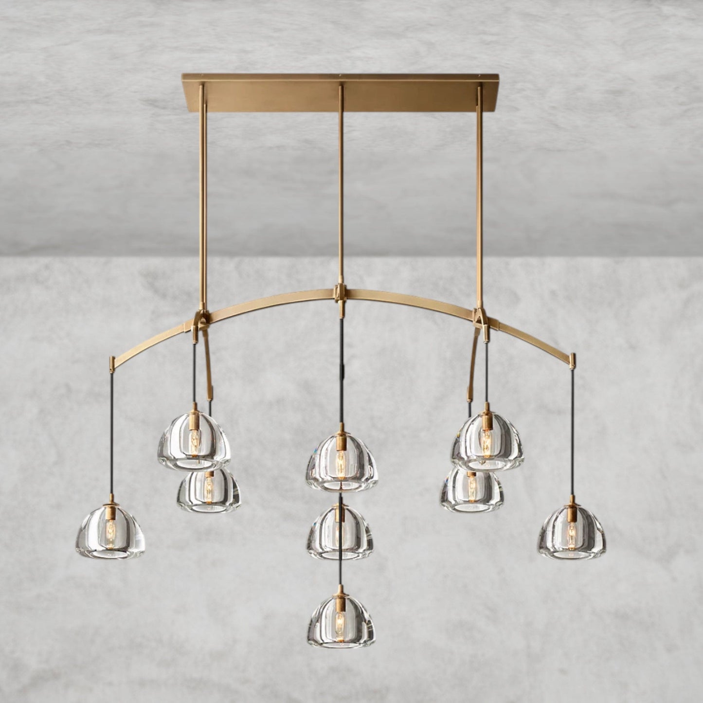 Hemissphere Linear Chandelier 54" 72"