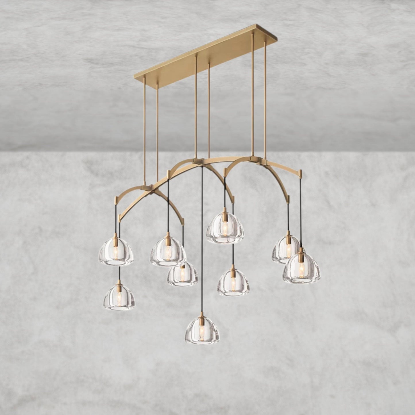 Hemissphere Linear Chandelier 54" 72"