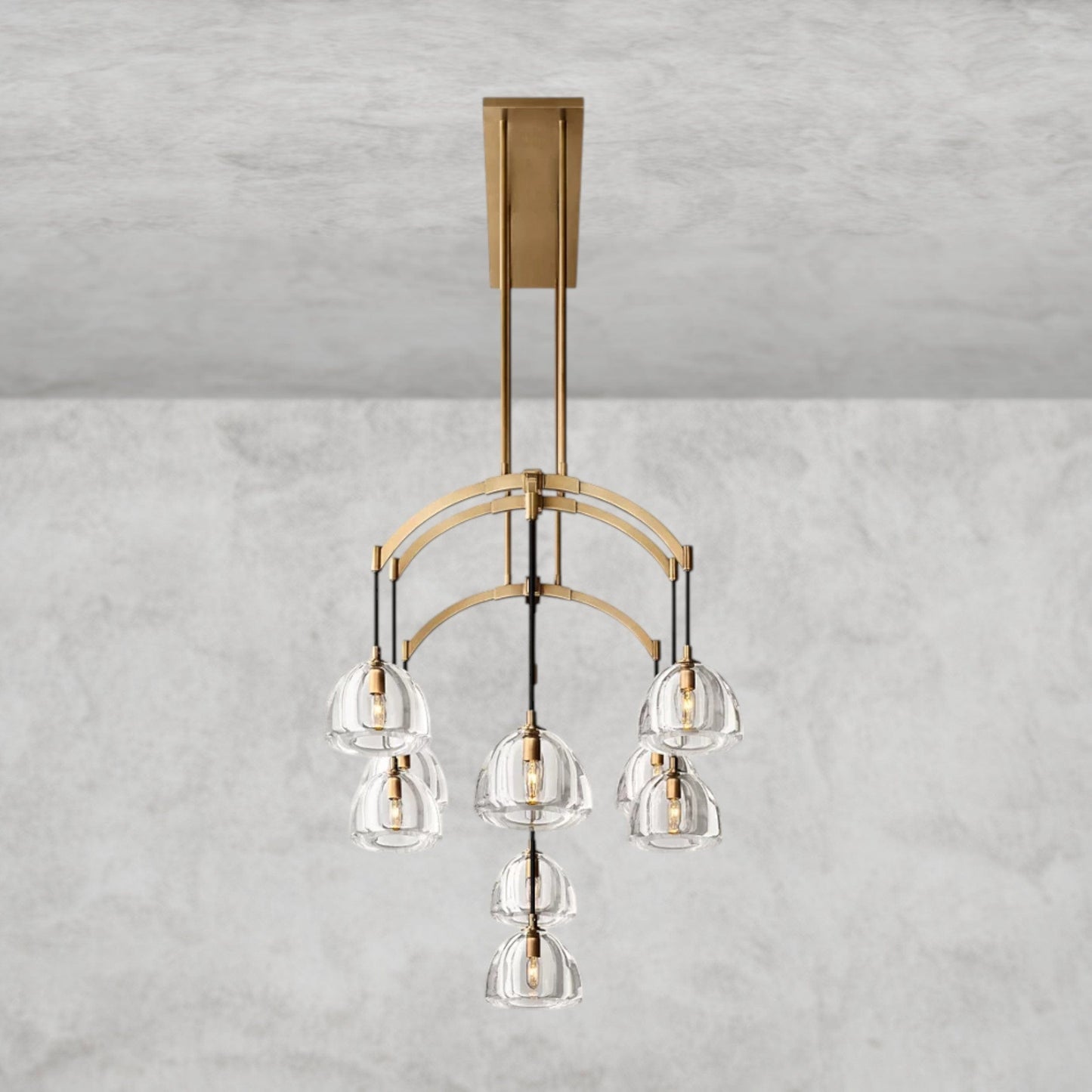 Hemissphere Linear Chandelier 54" 72"