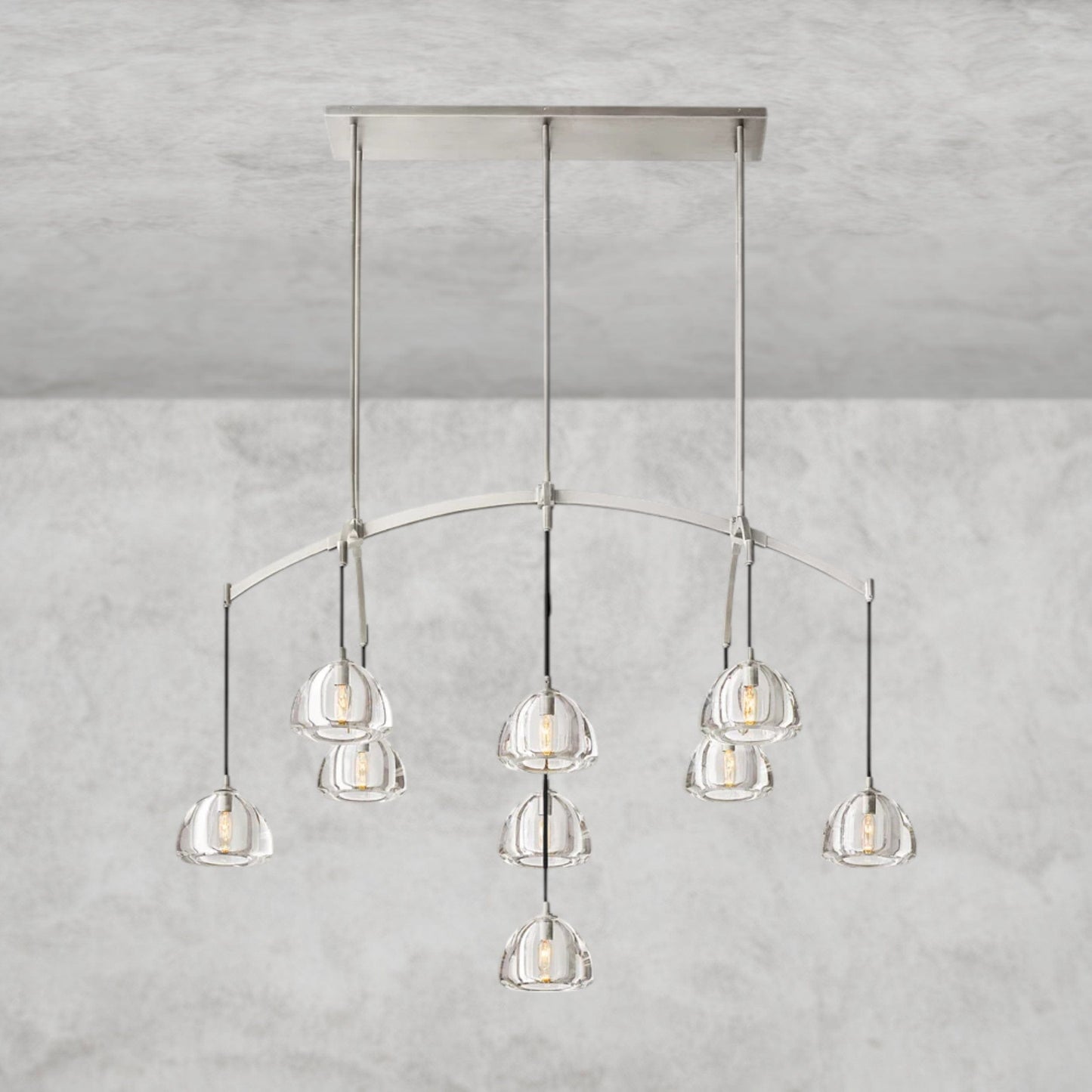 Hemissphere Linear Chandelier 54" 72"