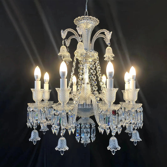 High Quality Lustre Clear Zanith Chandelier 8 Lights