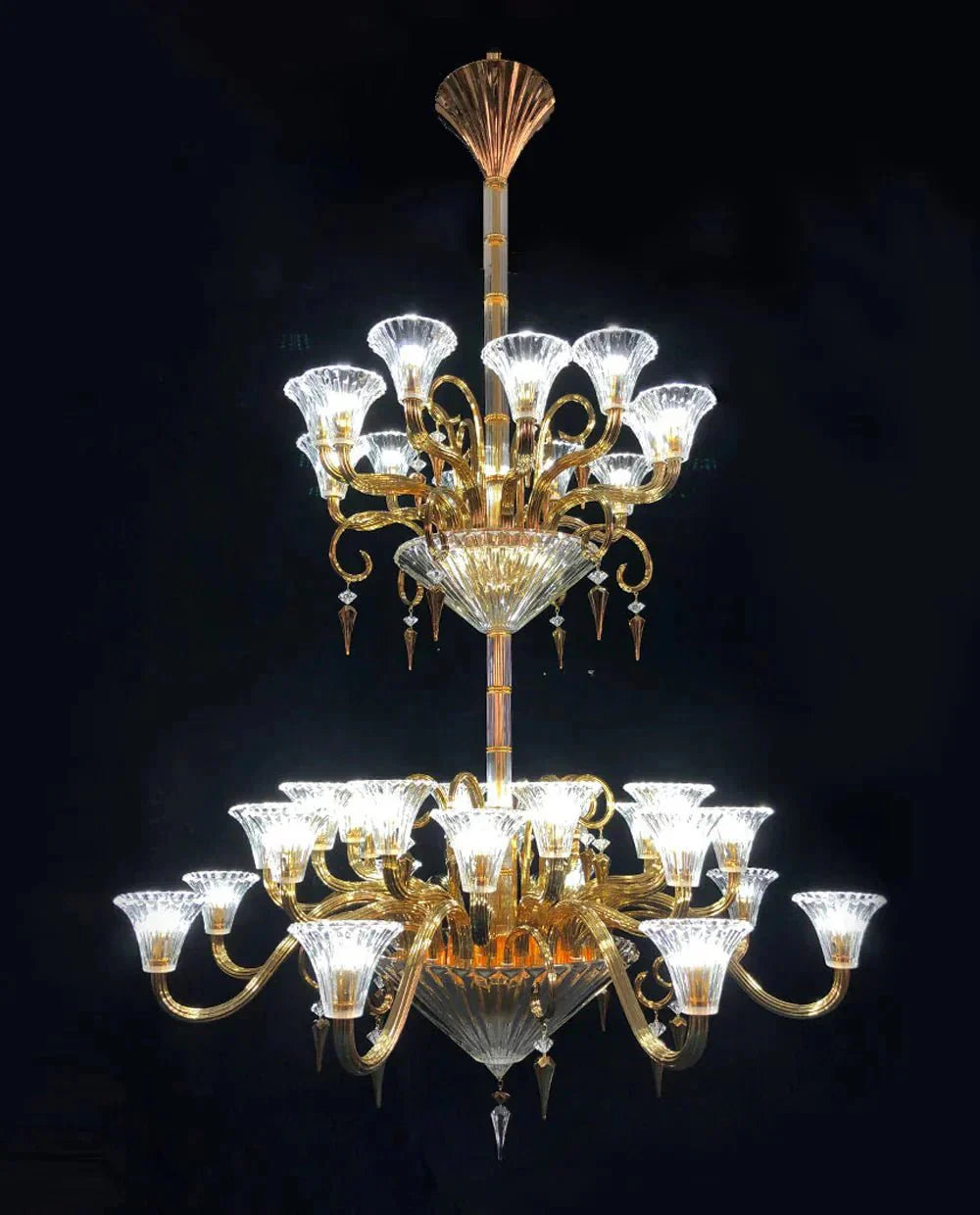 High Quality Mille Nuits Gold Chandelier Lustre Crystal Lighting