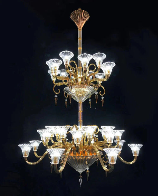 High Quality Mille Nuits Gold Chandelier Lustre Crystal Lighting