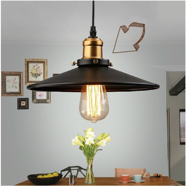 Industrial Iron Pot-Shade Pendant Light