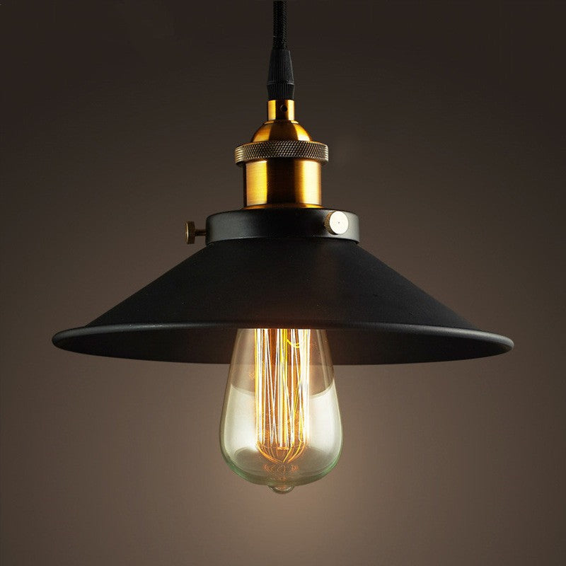 Industrial Iron Pot-Shade Pendant Light