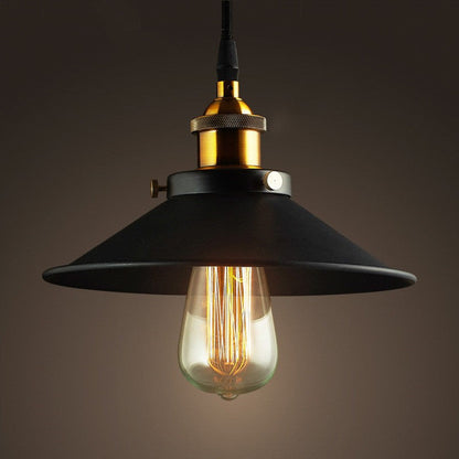 Industrial Iron Pot-Shade Pendant Light