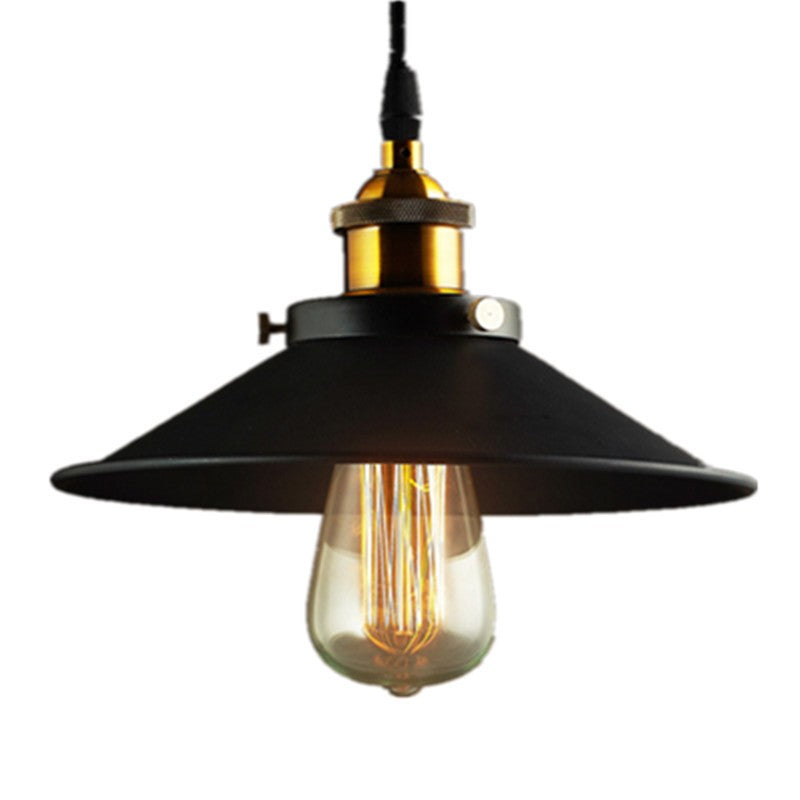 Industrial Iron Pot-Shade Pendant Light