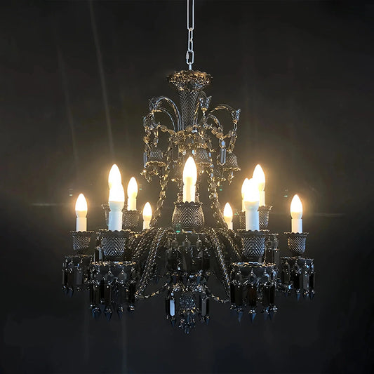 Inspired Lustre Black Crystal Lighting 12 Lights Chandelier