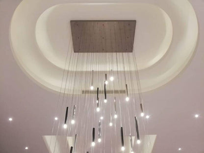 Bellini Round Two-Tone Tubular Pendant Light Chandelier
