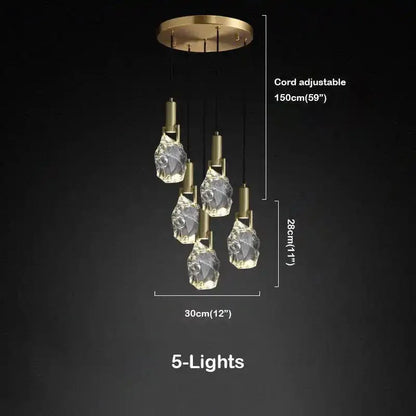 Irregular crystal pendant 6 styles