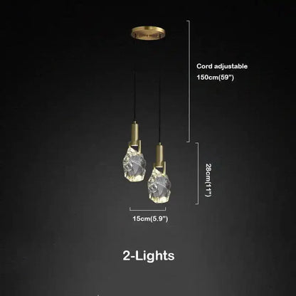 Irregular crystal pendant 6 styles