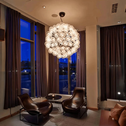 Italian Designer Creative Glass Ball Chandelier Scandinavian Dandelion Hallway/Entryway/Staircase Light Fixture