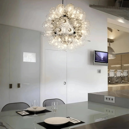 Italian Designer Creative Glass Ball Chandelier Scandinavian Dandelion Hallway/Entryway/Staircase Light Fixture