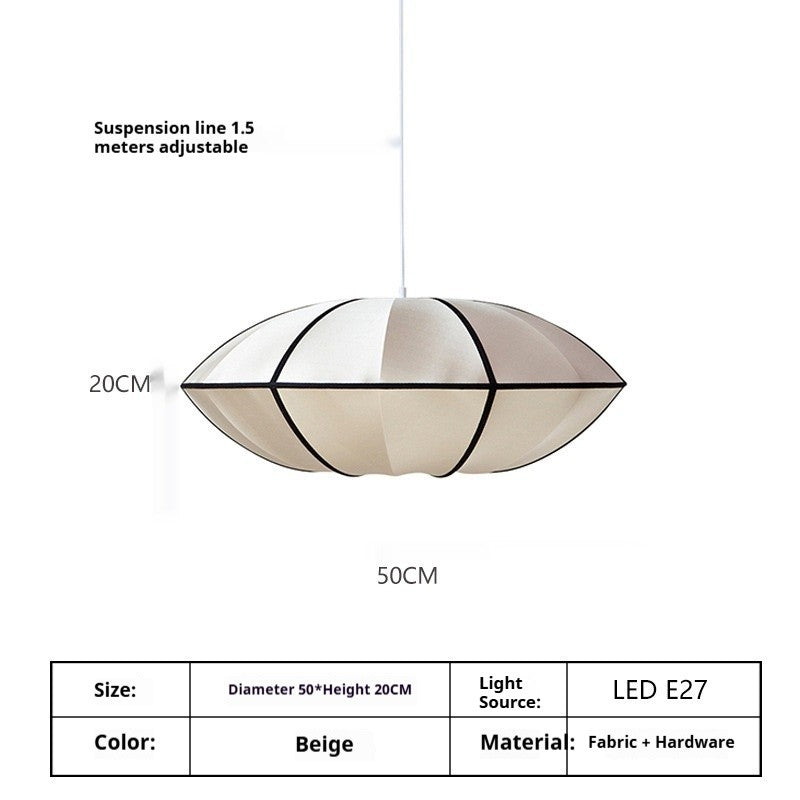 Japanese Retro Fabric Ceiling Light