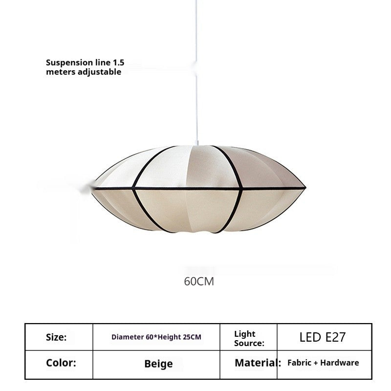 Japanese Retro Fabric Ceiling Light