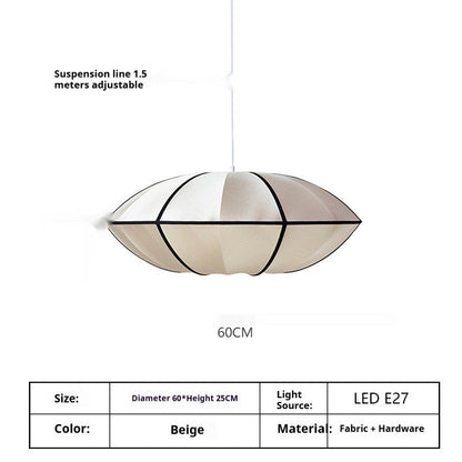 Japanese Retro Fabric Ceiling Light