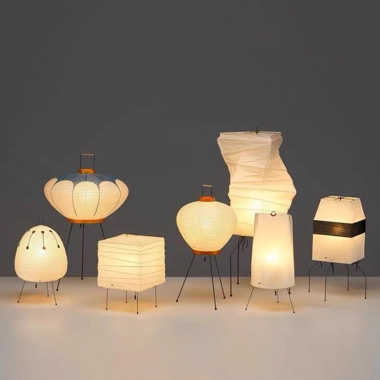 Japanese-Style Rice Paper Floor Lamp
