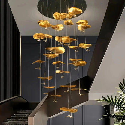 Jenissa Vintage Crystal Staircase Chandelier High Ceiling Luxury Lighting