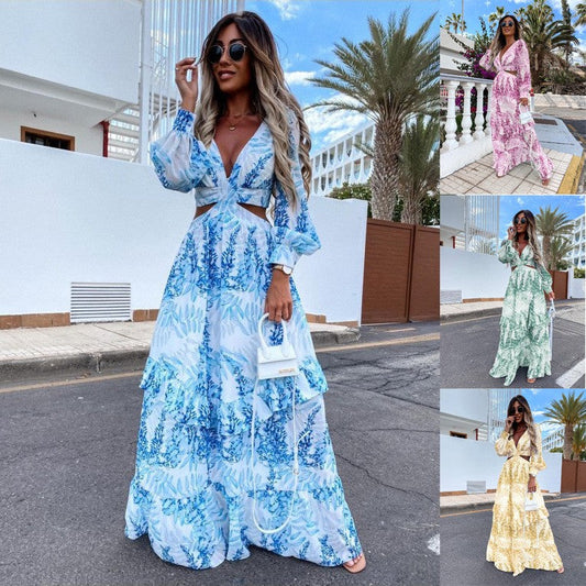 Kaelith Botanical Maxi Gown