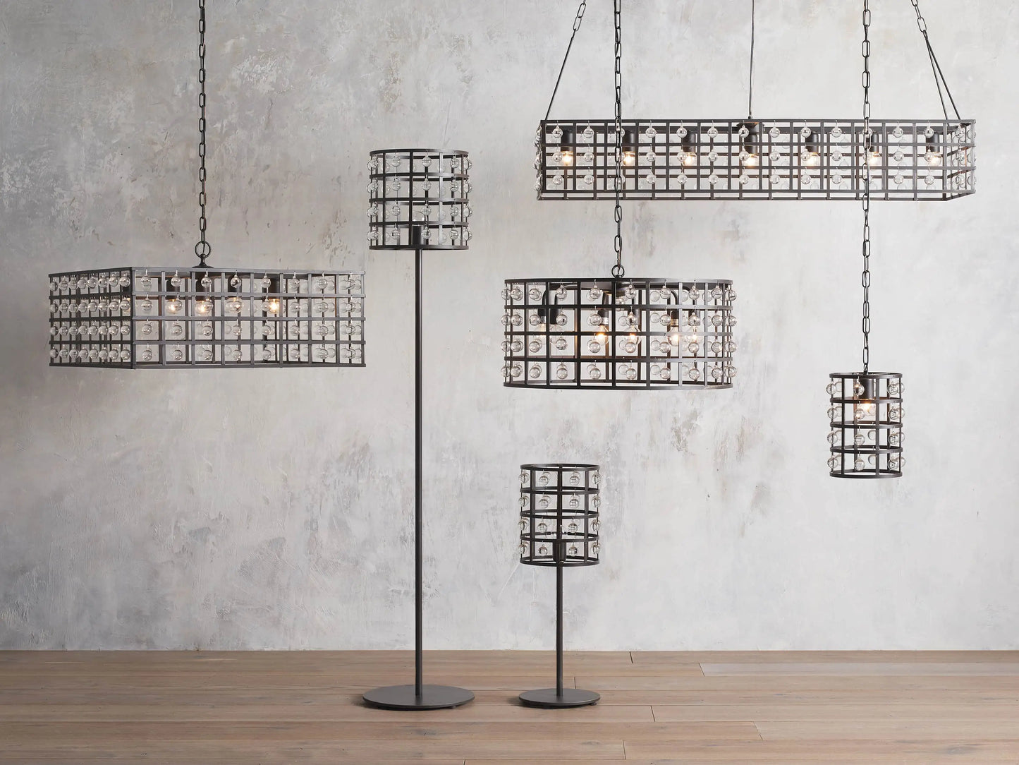 La Cage Round Chandelier 6", 8", 12"