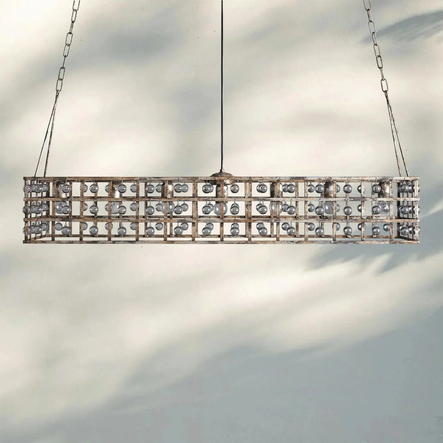 La Caged Rectangular Chandelier 7-Light