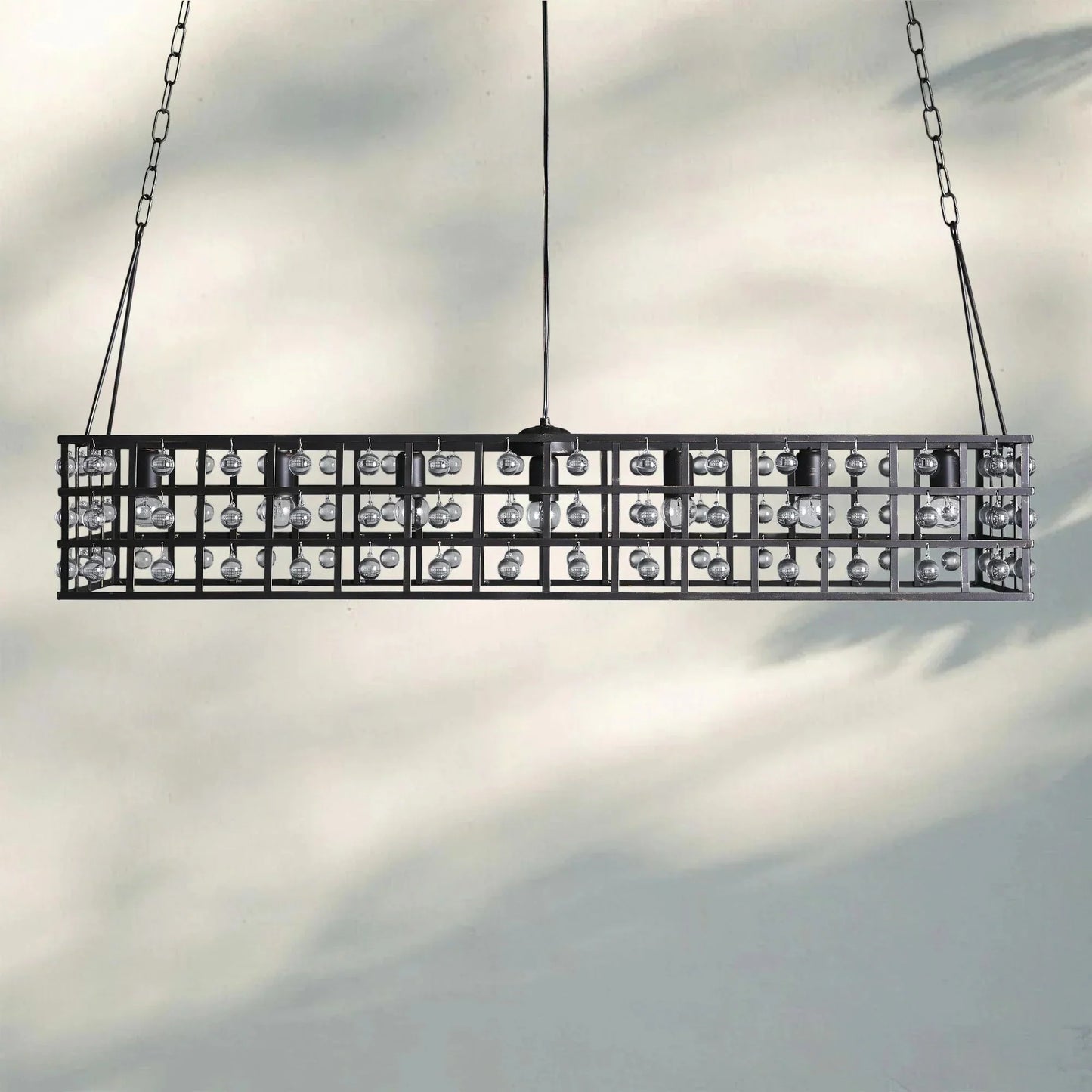 La Caged Rectangular Chandelier 7-Light