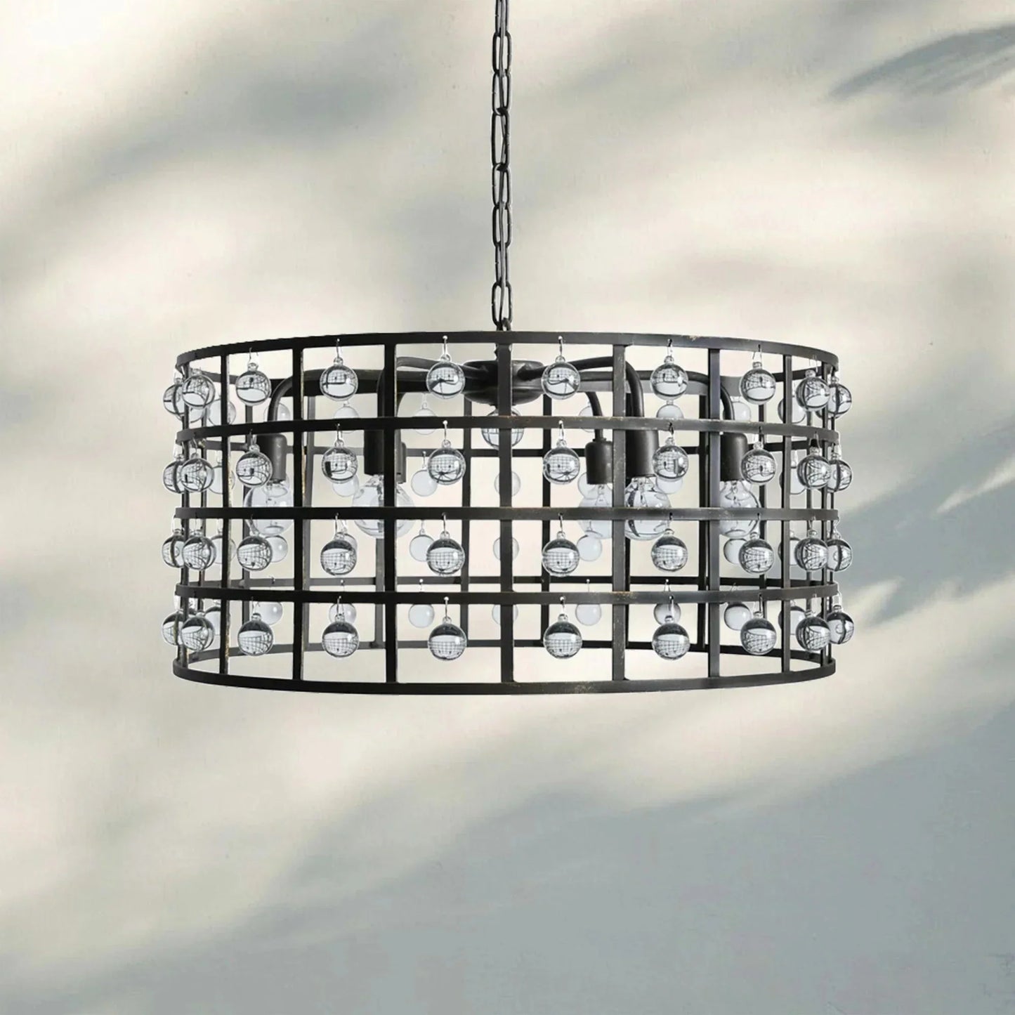 La Caged Round Chandelier 6/8/12 Light