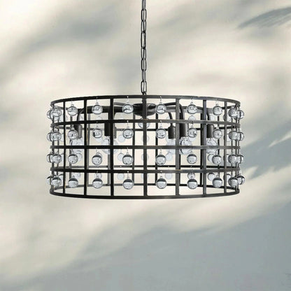 La Caged Round Chandelier 6/8/12 Light