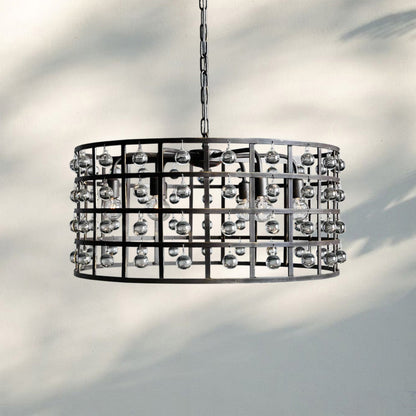 La Caged Round Chandelier 6/8/12 Light