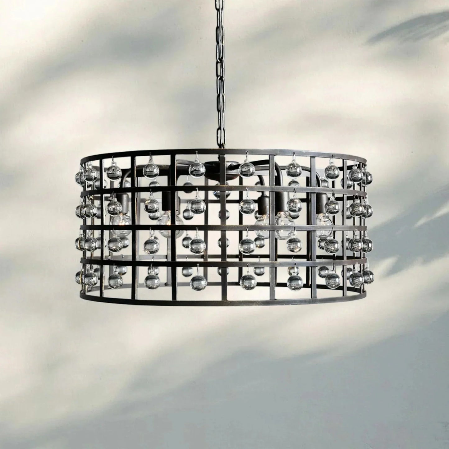 La Caged Round Chandelier 6/8/12 Light