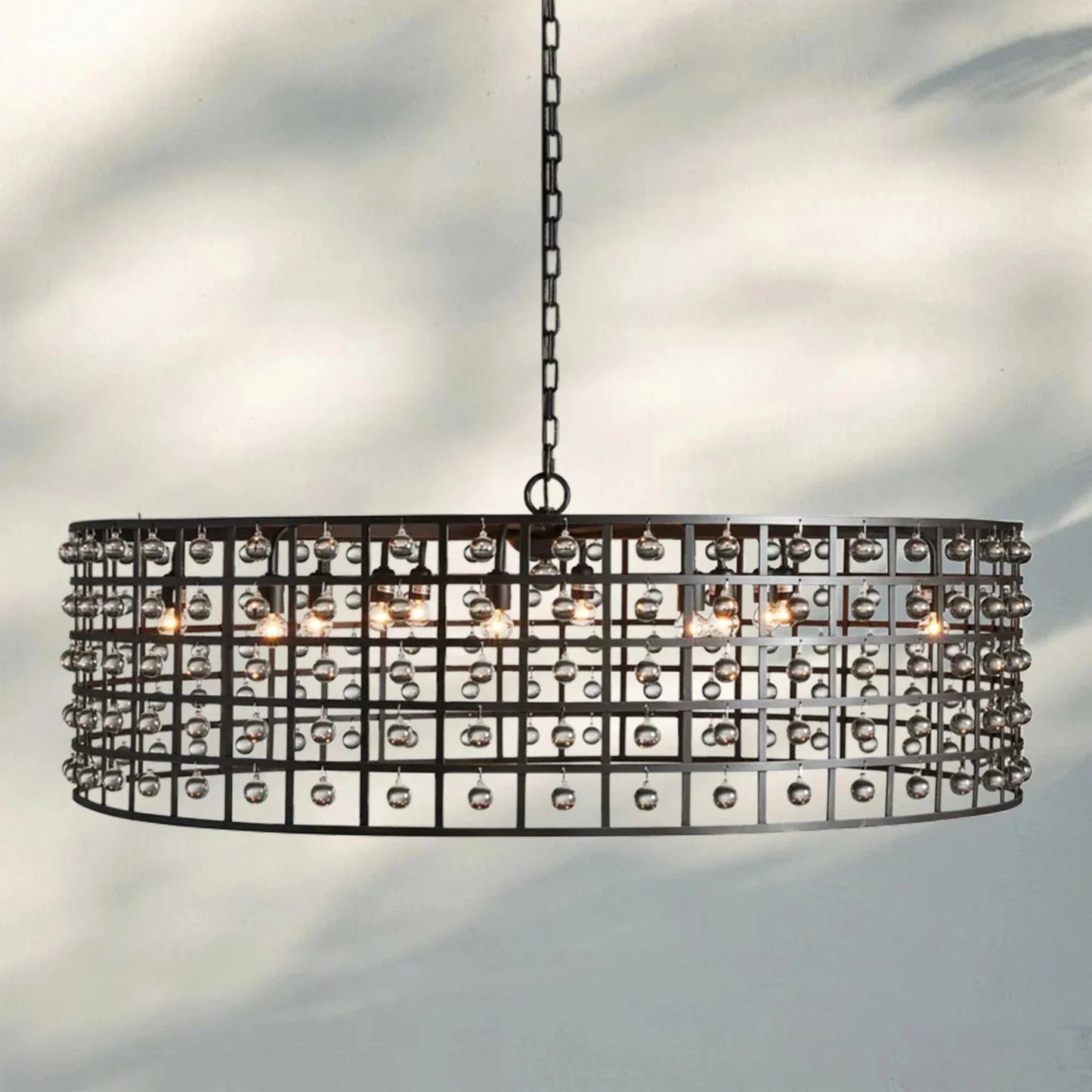 La Caged Round Chandelier 6/8/12 Light
