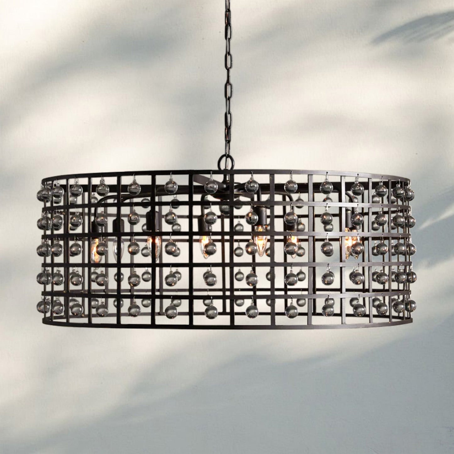 La Caged Round Chandelier 6/8/12 Light