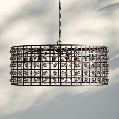 La Caged Round Chandelier 6/8/12 Light