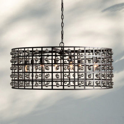 La Caged Round Chandelier 6/8/12 Light