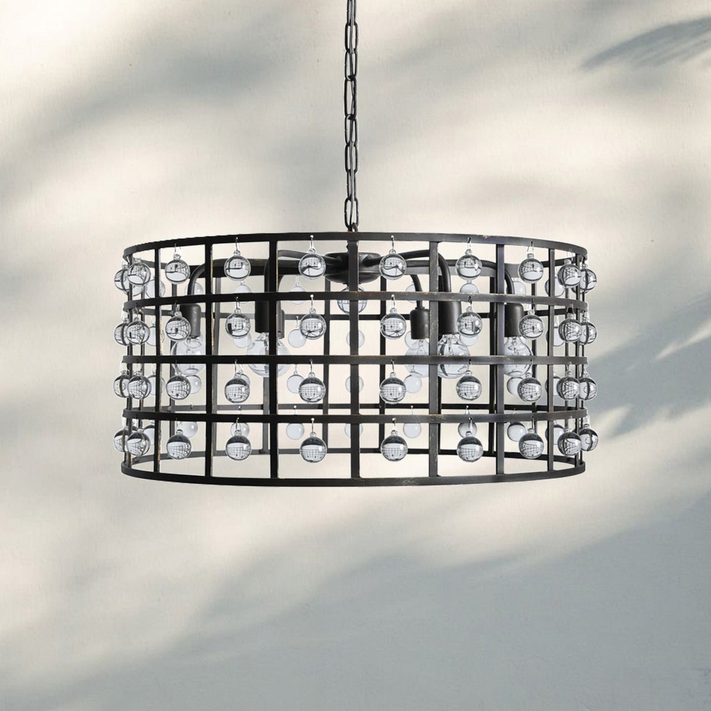 La Caged Round Chandelier 6/8/12 Light