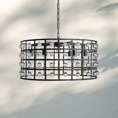 La Caged Round Chandelier 6/8/12 Light