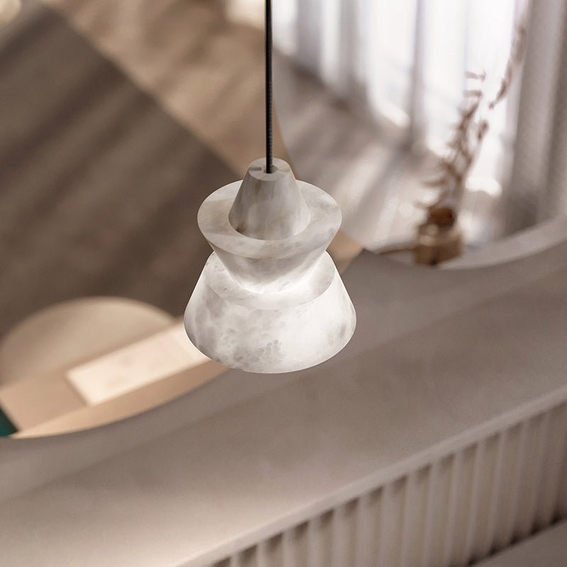 Lab Small Alabaster Coffee Table Pendant, Modern Pendant Light Besides Bed