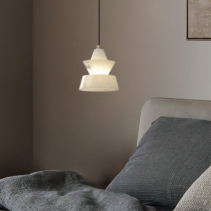 Lab Small Alabaster Coffee Table Pendant, Modern Pendant Light Besides Bed