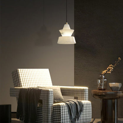 Lab Small Alabaster Coffee Table Pendant, Modern Pendant Light Besides Bed