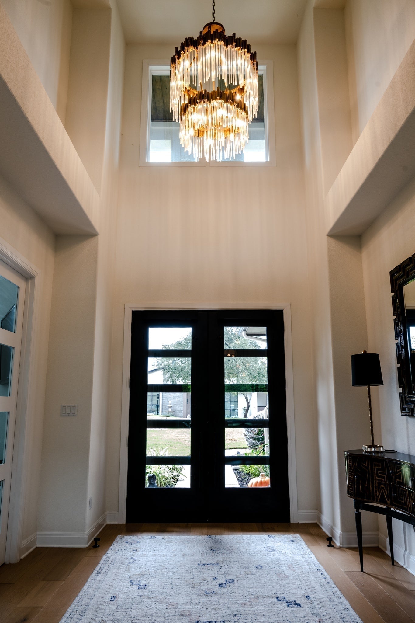 Large Elegant Multi-layers Glam Glass Chandelier for High-ceiling Staircase/Entryway/Living/meeting Room