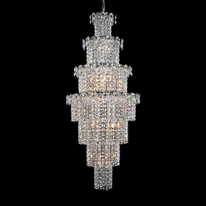 Large Multi-pieces Crystal Chandelier Stylish Ceiling Light Fixture For Foyer Living Room Staircase